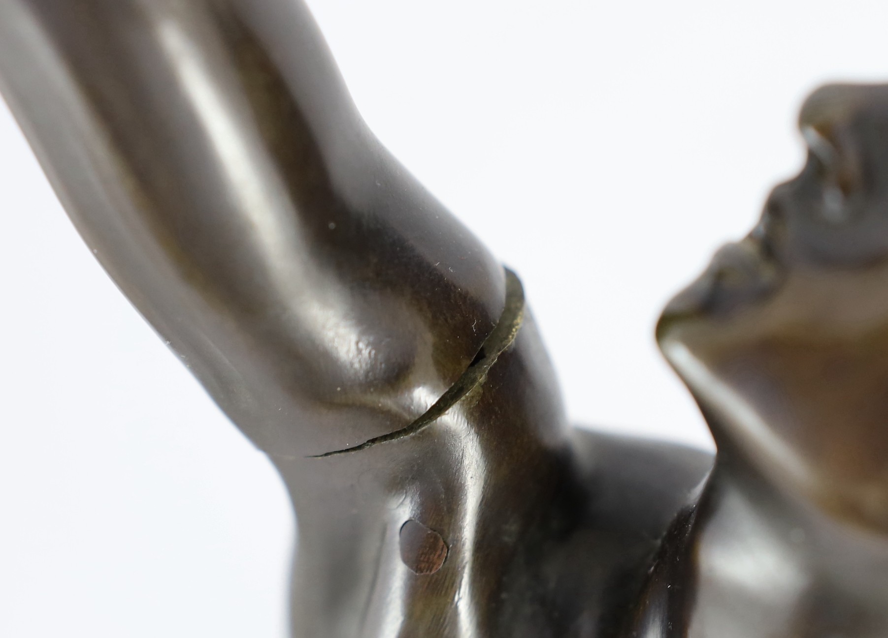After Giambologna. A tall Grand Tour bronze figure of Mercury, height 82cm